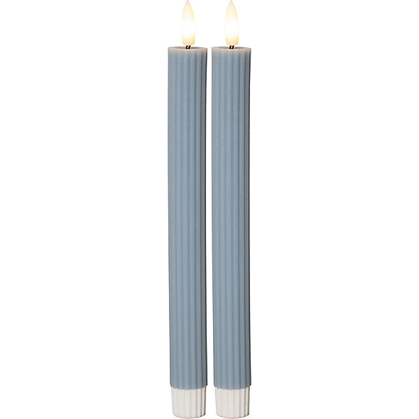 Star LED-Wachskerze 2er-Set blau 061-69